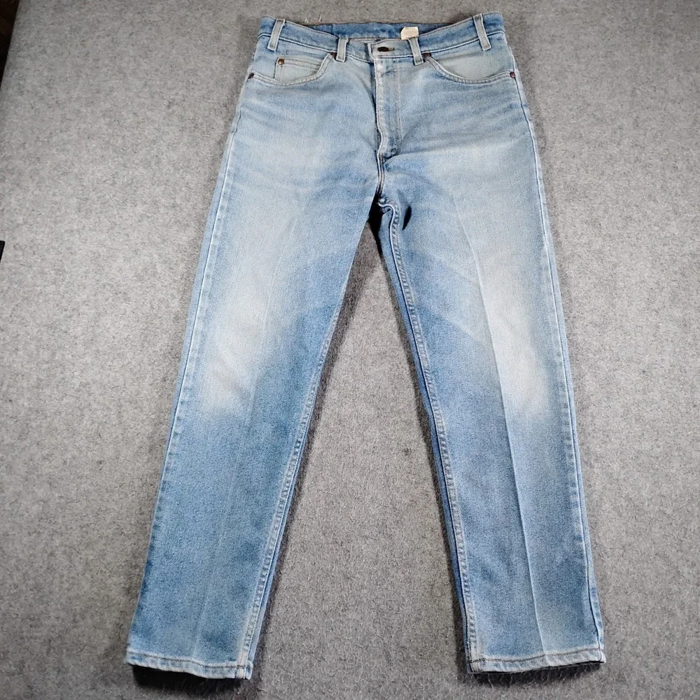 Vintage Levis 614  Jeans Mens 32x28 Light Wash Flex Made in USA Denim